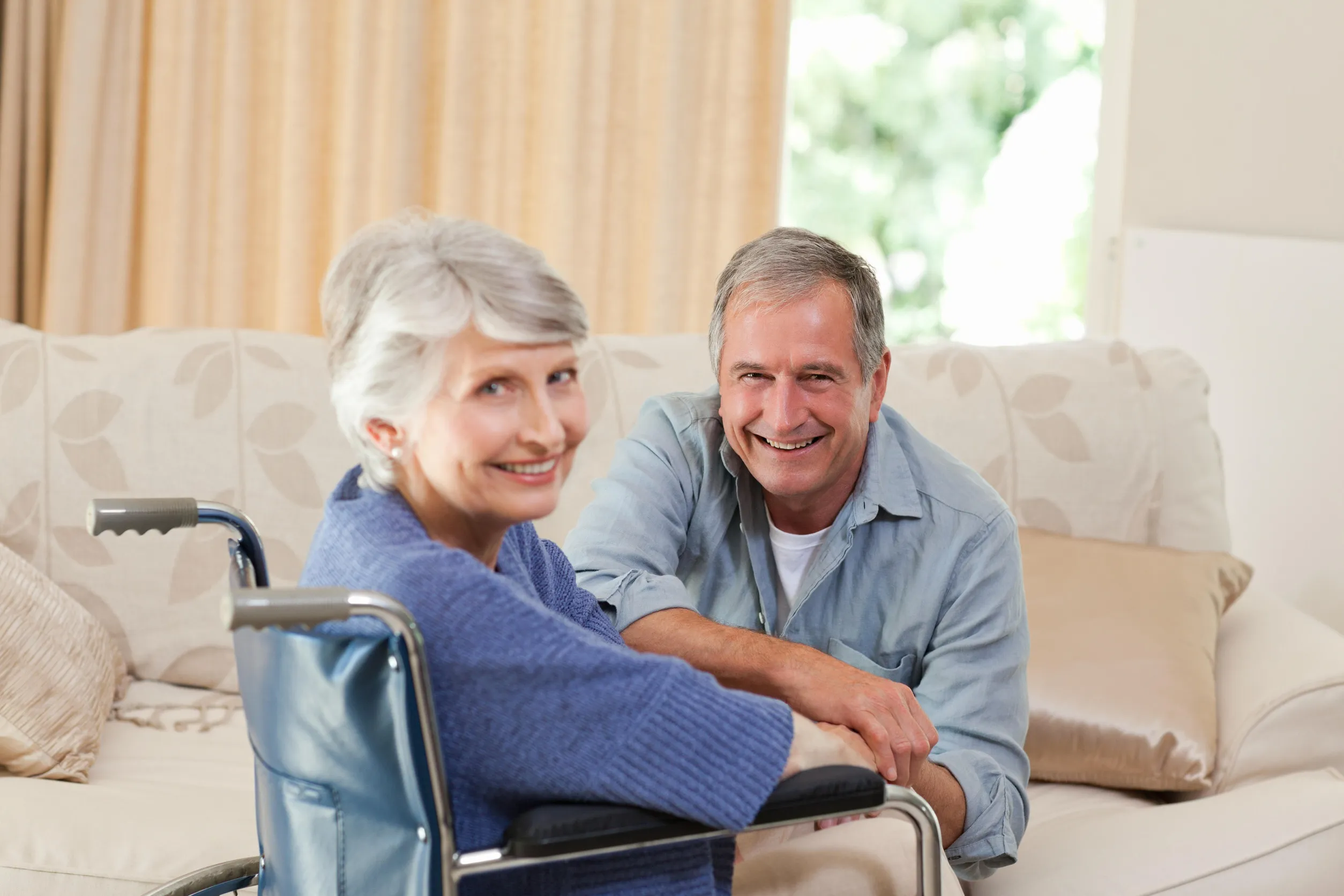 Mature couple looking at the camera